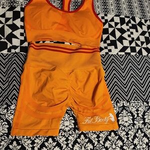 Orange Fit Booty Activewear Set